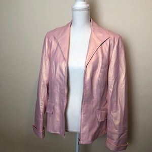 Gently used Pink leather jacket